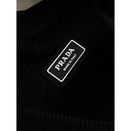 AAAAA Replica Prada Men's Nylon/Saffiano Crossbody Bag 2VH192 Black Fake