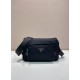 AAAAA Replica Prada Men's Nylon/Saffiano Crossbody Bag 2VH192 Black Fake