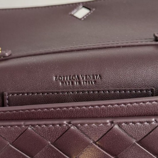 AAAAA Replica Bottega Veneta Andiamo Chain Crossbody Bag Burgundy Fake