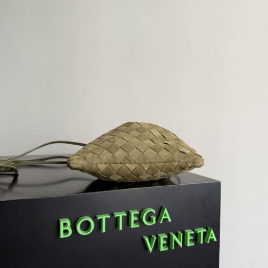 AAAAA Replica Bottega Veneta Intrecciato Suede Dustbag Olive Green Fake