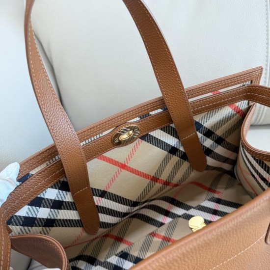AAAAA Replica Burberry Cotswolds Tote Bag Burgundy Fake