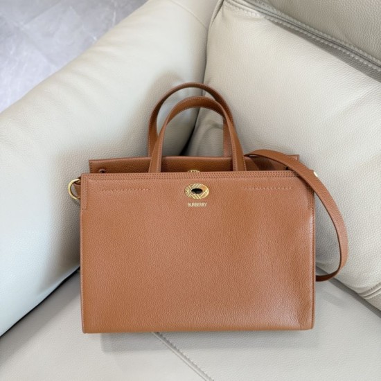 AAAAA Replica Burberry Cotswolds Tote Bag Burgundy Fake