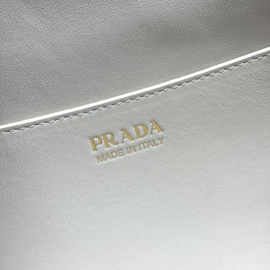 AAAAA Replica Prada Tumulte Small Shoulder Bag 1BD395 White Fake