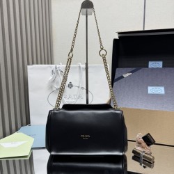 AAAAA Replica Prada Tumulte Small Shoulder Bag 1BD395 Black Fake