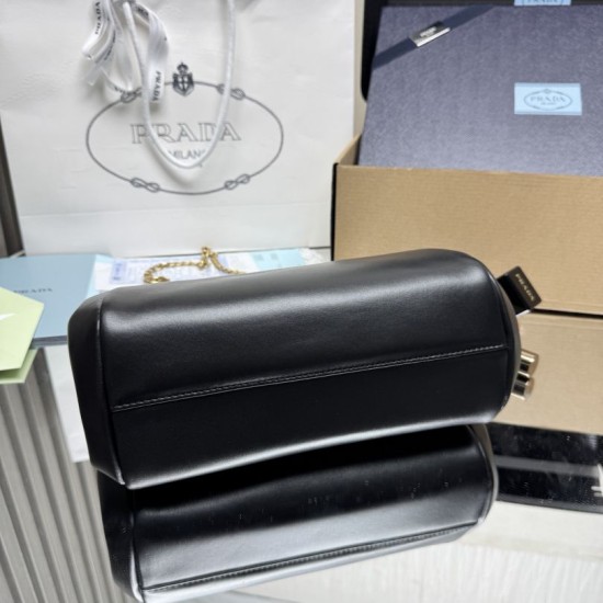 Premium Replica Prada Tumulte Small Shoulder Bag 1BD395 Black Fake Clone AAAAA Replica Prada Tumulte Small Shoulder Bag 1BD395 Black Fake