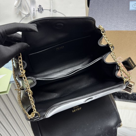 Premium Replica Prada Tumulte Small Shoulder Bag 1BD395 Black Fake Clone AAAAA Replica Prada Tumulte Small Shoulder Bag 1BD395 Black Fake