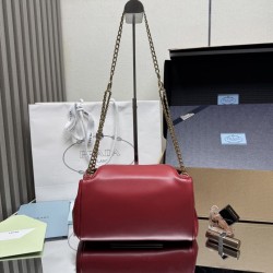 Premium Replica Prada Tumulte Small Shoulder Bag 1BD395 Red Fake Clone AAAAA Replica Prada Tumulte Small Shoulder Bag 1BD395 Red Fake