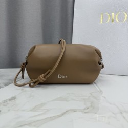 AAAAA Replica Dior Bow Clutch Brown Fake