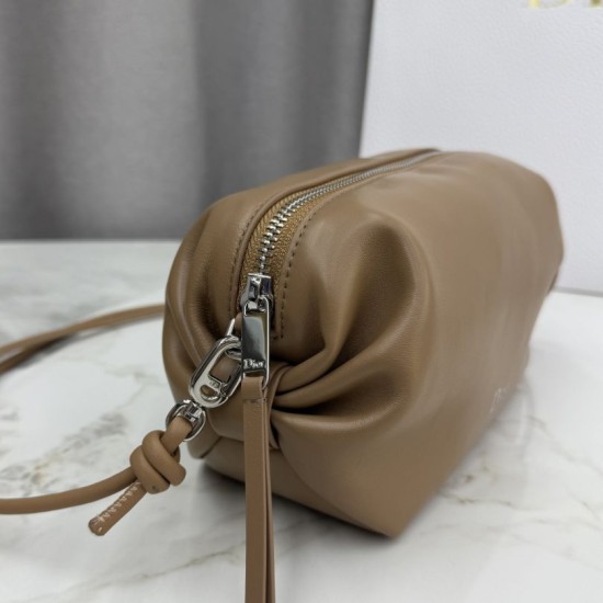 AAAAA Replica Dior Bow Clutch Brown Fake