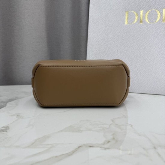 AAAAA Replica Dior Bow Clutch Brown Fake