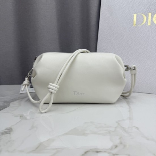AAAAA Replica Dior Bow Clutch White Fake
