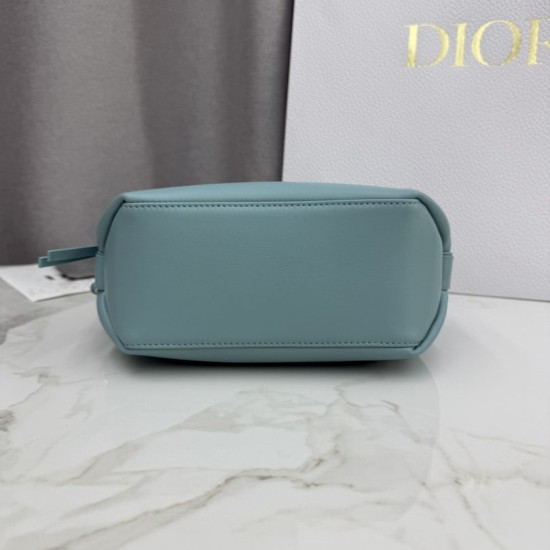 AAAAA Replica Dior Bow Clutch Tourmaline Blue Fake