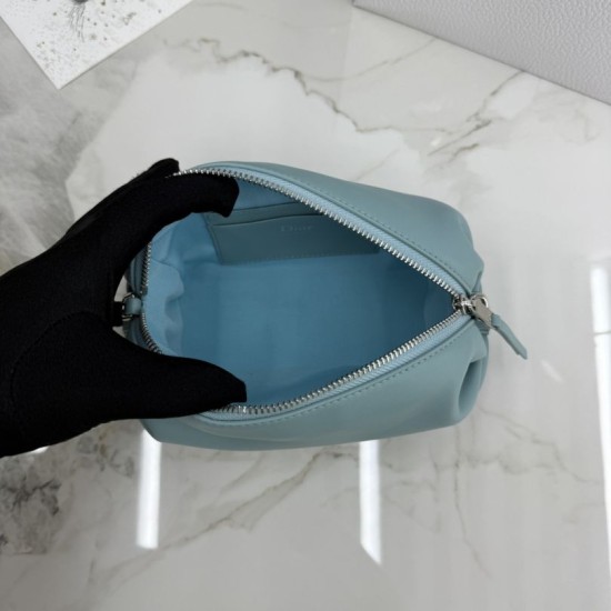 AAAAA Replica Dior Bow Clutch Tourmaline Blue Fake