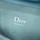 AAAAA Replica Dior Bow Clutch Tourmaline Blue Fake