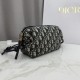 AAAAA Replica Dior Bow Oblique Bag Blue Jacquard Fake