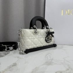 AAAAA Replica Dior Lady D-Joy Micro Bag Latte Cannage White Fake