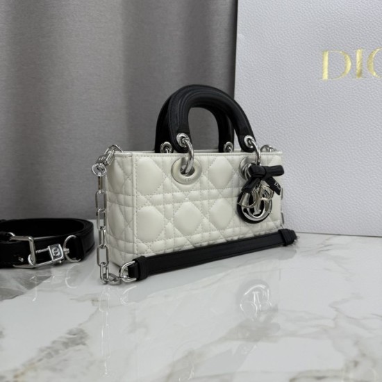 Premium Replica Dior Lady D-Joy Micro Bag Latte Cannage White Fake Clone AAAAA Replica Dior Lady D-Joy Micro Bag Latte Cannage White Fake