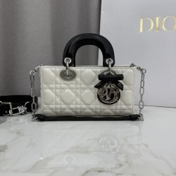 AAAAA Replica Dior Lady D-Joy Micro Bag Latte Cannage White Fake