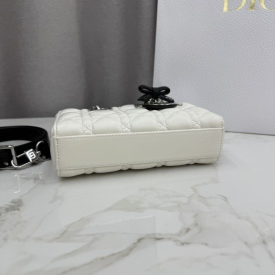 Premium Replica Dior Lady D-Joy Micro Bag Latte Cannage White Fake Clone AAAAA Replica Dior Lady D-Joy Micro Bag Latte Cannage White Fake