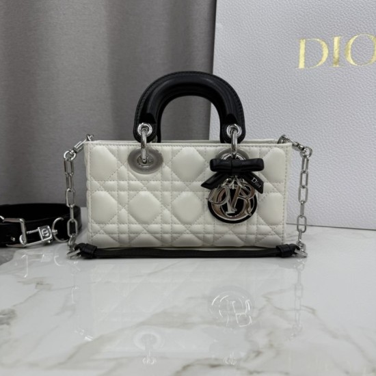 Premium Replica Dior Lady D-Joy Micro Bag Latte Cannage White Fake Clone AAAAA Replica Dior Lady D-Joy Micro Bag Latte Cannage White Fake