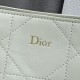 AAAAA Replica Dior Trianon Bag with Flat Macrocannage Chain White Fake