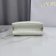 AAAAA Replica Dior Trianon Bag with Flat Macrocannage Chain White Fake