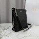AAAAA Replica Dior Trianon Bag with Flat Macrocannage Chain Black Fake