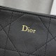 AAAAA Replica Dior Trianon Bag with Flat Macrocannage Chain Black Fake