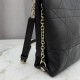 AAAAA Replica Dior Trianon Bag with Flat Macrocannage Chain Black Fake