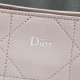 AAAAA Replica Dior Trianon Bag with Flat Macrocannage Chain Pink Fake