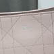 AAAAA Replica Dior Trianon Bag with Flat Macro-Cannage Chain Pink Fake