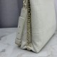 AAAAA Replica Dior Trianon Bags with Flat Macrocannage Chain White Fake