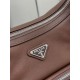 AAAAA Replica Prada Medium Washed Crossbody Bag 1BC276 Brown Fake