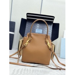 AAAAA Replica Prada Carry Mini Tote Bag 1BA496 Brown Fake