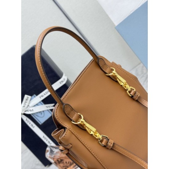AAAAA Replica Prada Carry Mini Tote Bag 1BA496 Brown Fake