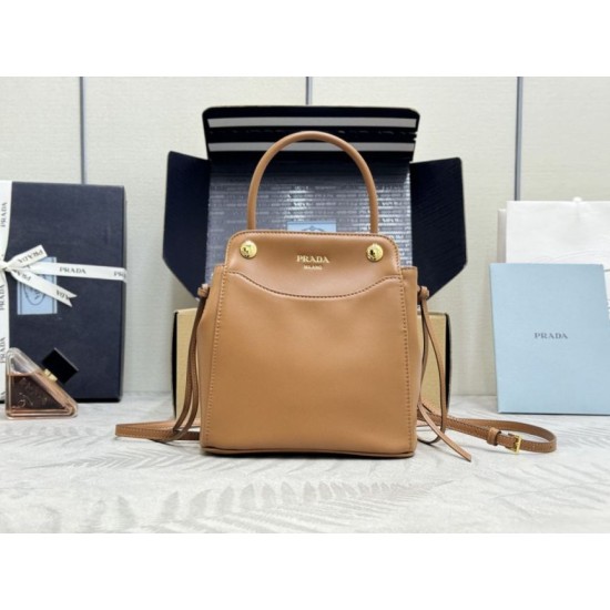 AAAAA Replica Prada Carry Mini Tote Bag 1BA496 Brown Fake