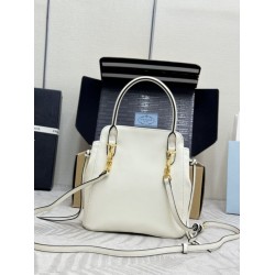 AAAAA Replica Prada Carry Mini Tote Bag 1BA496 White Fake