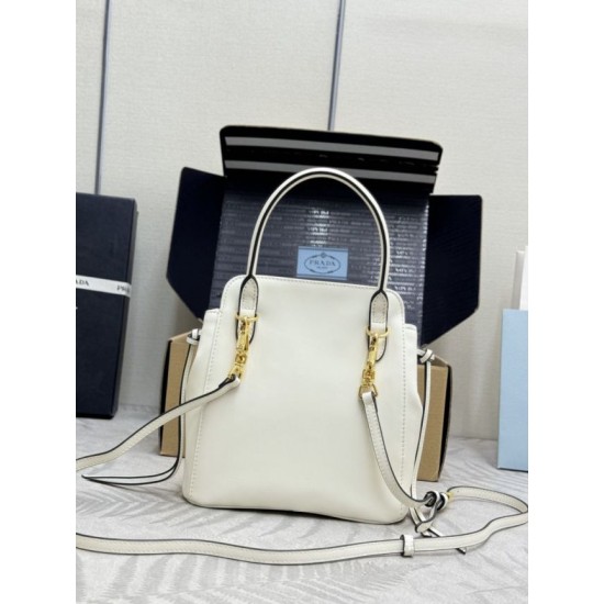 AAAAA Replica Prada Carry Mini Tote Bag 1BA496 White Fake