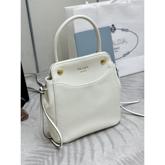 AAAAA Replica Prada Carry Mini Tote Bag 1BA496 White Fake