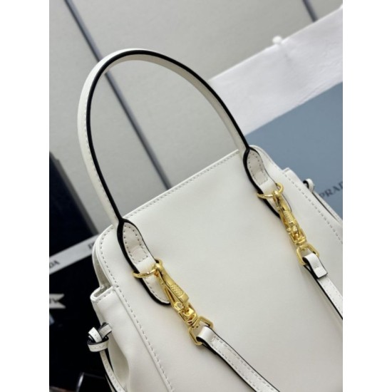 AAAAA Replica Prada Carry Mini Tote Bag 1BA496 White Fake