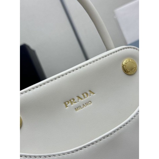 AAAAA Replica Prada Carry Mini Tote Bag 1BA496 White Fake