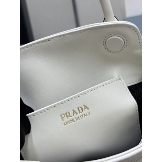 AAAAA Replica Prada Carry Mini Tote Bag 1BA496 White Fake