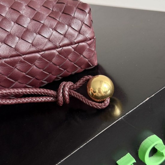 Premium Replica Bottega Veneta Intrecciato Drawstring Bags Burgundy Fake Clone AAAAA Replica Bottega Veneta Intrecciato Drawstring Bags Burgundy Fake