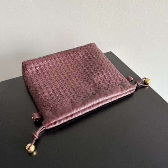 Premium Replica Bottega Veneta Intrecciato Drawstring Bags Burgundy Fake Clone AAAAA Replica Bottega Veneta Intrecciato Drawstring Bags Burgundy Fake