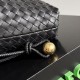 AAAAA Replica Bottega Veneta Intrecciato Drawstring Bags Black Fake
