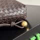 AAAAA Replica Bottega Veneta Intrecciato Drawstring Bags Coffee Fake