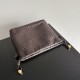 AAAAA Replica Bottega Veneta Intrecciato Drawstring Bags Coffee Fake