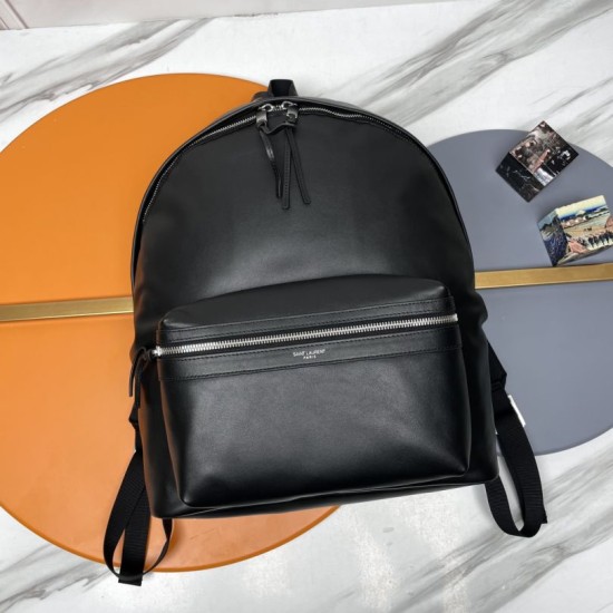 AAAAA Replica YSL Saint Laurent City Backpack Black Matte Fake