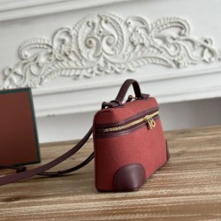 AAAAA Replica Loro Piana Extra Pocket Bum Bag L19 with Top Handle Burgundy Fake