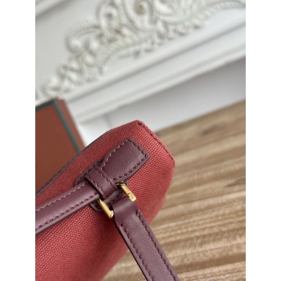 AAAAA Replica Loro Piana Extra Pocket Bum Bag L19 with Top Handle Burgundy Fake